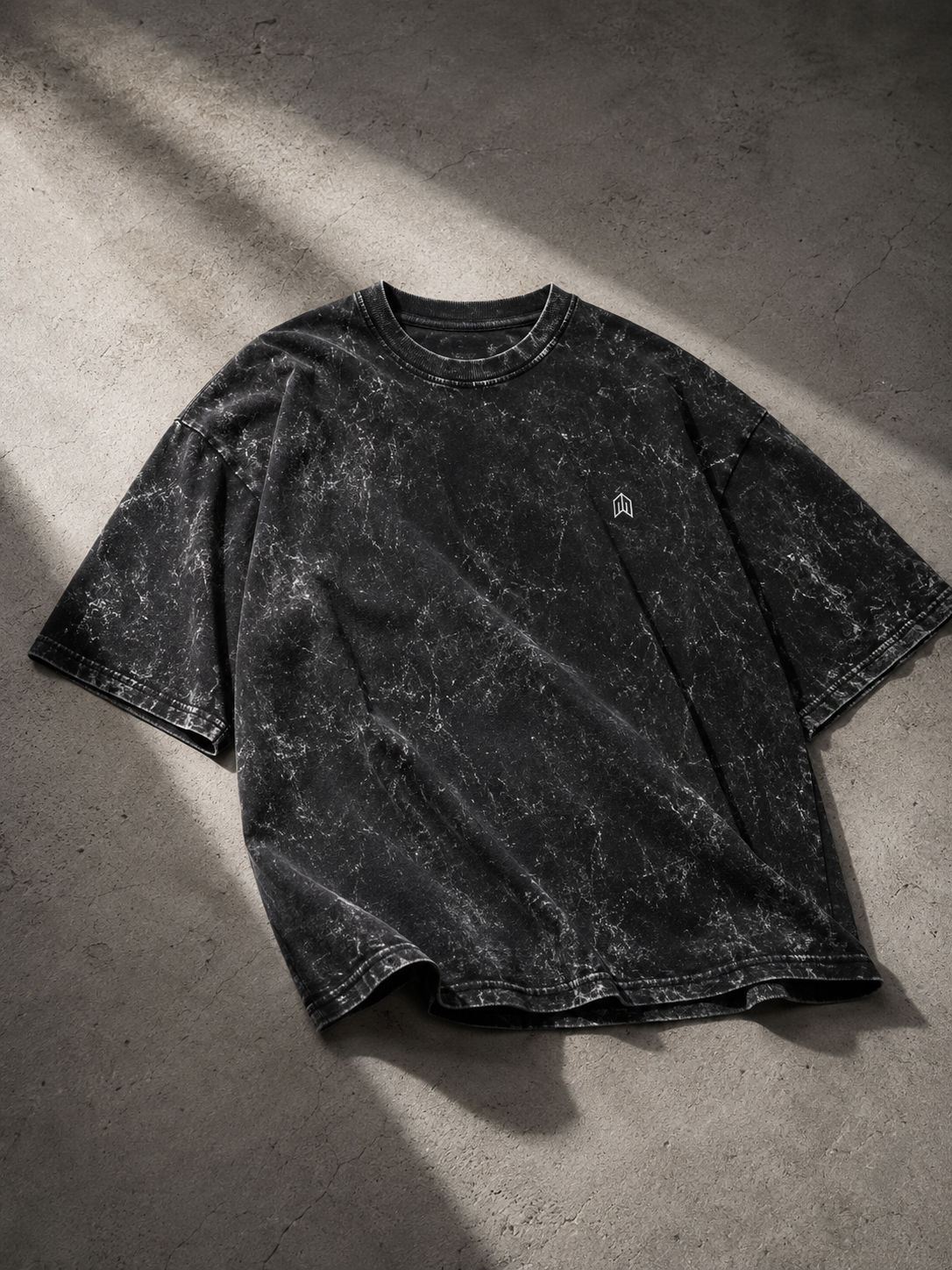 Unisex Acid Washed Oversized Tee - Relaxed Shoulder
